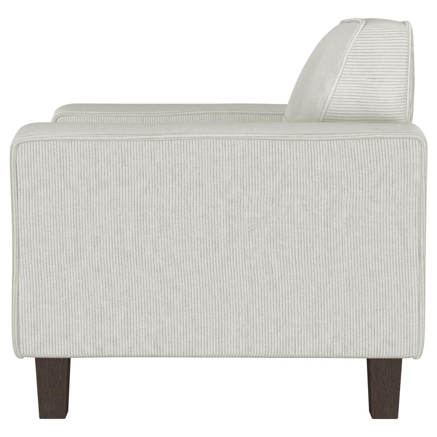 Deerhurst Upholstered Track Arm Tufted Accent Chair Greige - 509649