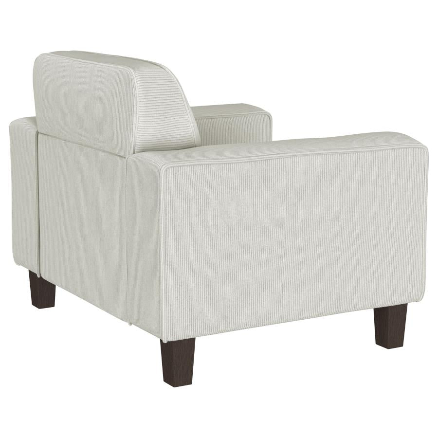 Deerhurst Upholstered Track Arm Tufted Accent Chair Greige - 509649