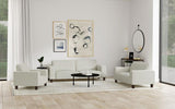 Deerhurst Upholstered Track Arm Tufted Accent Chair Greige - 509649