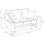 Tomkins 3-piece Boucle Upholstered Sofa Set Light Grey - 509671-S3