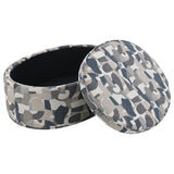 Tomkins Oval Upholstered Storage Ottoman Indigo Blue - 509674