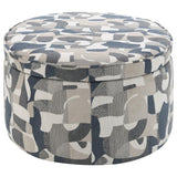 Tomkins Oval Upholstered Storage Ottoman Indigo Blue - 509674