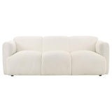 Dorset 2-piece Upholstered Round Track Arm Sofa Set White - 509811-S2