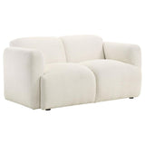 Dorset 2-piece Upholstered Round Track Arm Sofa Set White - 509811-S2
