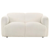 Dorset 2-piece Upholstered Round Track Arm Sofa Set White - 509811-S2