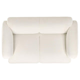 Dorset 2-piece Upholstered Round Track Arm Sofa Set White - 509811-S2