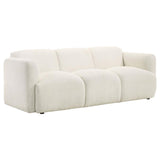 Dorset 3-piece Upholstered Round Track Arm Sofa Set White - 509811-S3