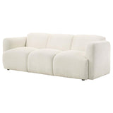 Dorset Fabric Upholstered Round Track Arm Sofa White - 509811