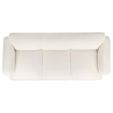 Dorset Fabric Upholstered Round Track Arm Sofa White - 509811