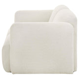 Dorset Fabric Upholstered Round Track Arm Loveseat White - 509812
