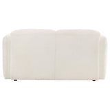 Dorset Fabric Upholstered Round Track Arm Loveseat White - 509812
