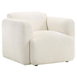 Dorset Fabric Upholstered Round Track Arm Accent Chair White - 509813