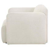 Dorset Fabric Upholstered Round Track Arm Accent Chair White - 509813