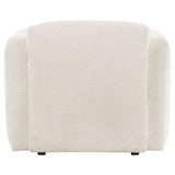 Dorset Fabric Upholstered Round Track Arm Accent Chair White - 509813
