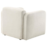 Dorset Fabric Upholstered Round Track Arm Accent Chair White - 509813