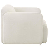 Dorset Fabric Upholstered Round Track Arm Accent Chair White - 509813