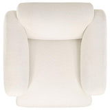 Dorset Fabric Upholstered Round Track Arm Accent Chair White - 509813