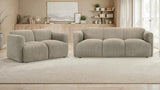 Dorset 2-piece Upholstered Round Track Arm Sofa Set Brown - 509814-S2
