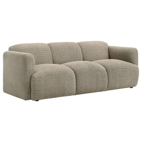 Dorset 2-piece Upholstered Round Track Arm Sofa Set Brown - 509814-S2