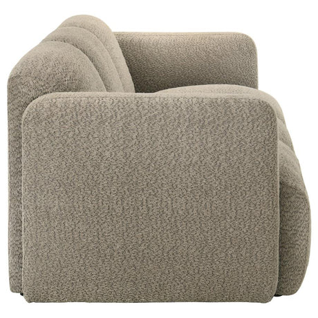 Dorset 2-piece Upholstered Round Track Arm Sofa Set Brown - 509814-S2