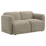 Dorset 2-piece Upholstered Round Track Arm Sofa Set Brown - 509814-S2