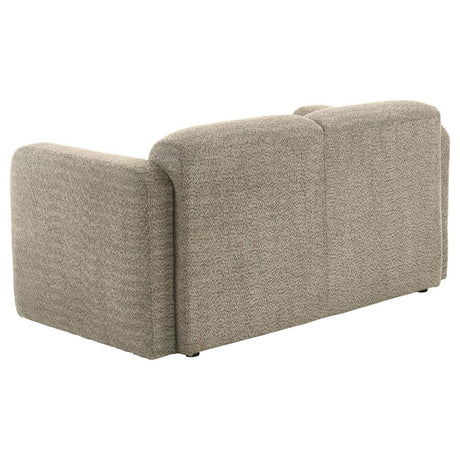 Dorset 2-piece Upholstered Round Track Arm Sofa Set Brown - 509814-S2