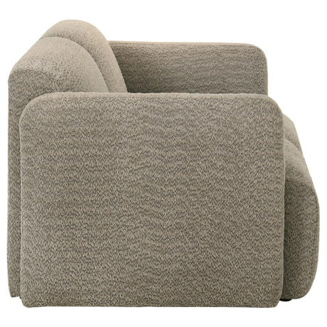 Dorset 2-piece Upholstered Round Track Arm Sofa Set Brown - 509814-S2