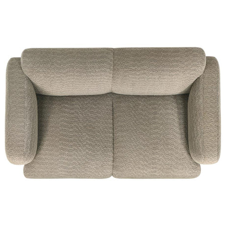 Dorset 2-piece Upholstered Round Track Arm Sofa Set Brown - 509814-S2