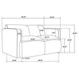 Dorset 2-piece Upholstered Round Track Arm Sofa Set Brown - 509814-S2