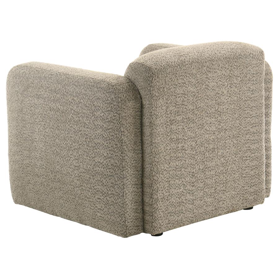 Dorset 3-piece Upholstered Round Track Arm Sofa Set Brown - 509814-S3