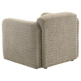 Dorset 3-piece Upholstered Round Track Arm Sofa Set Brown - 509814-S3
