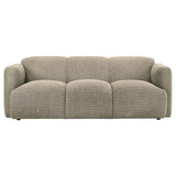 Dorset Fabric Upholstered Round Track Arm Sofa Brown - 509814