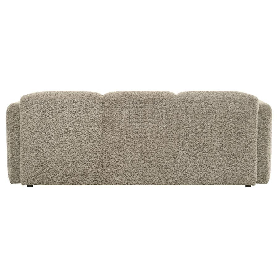 Dorset Fabric Upholstered Round Track Arm Sofa Brown - 509814