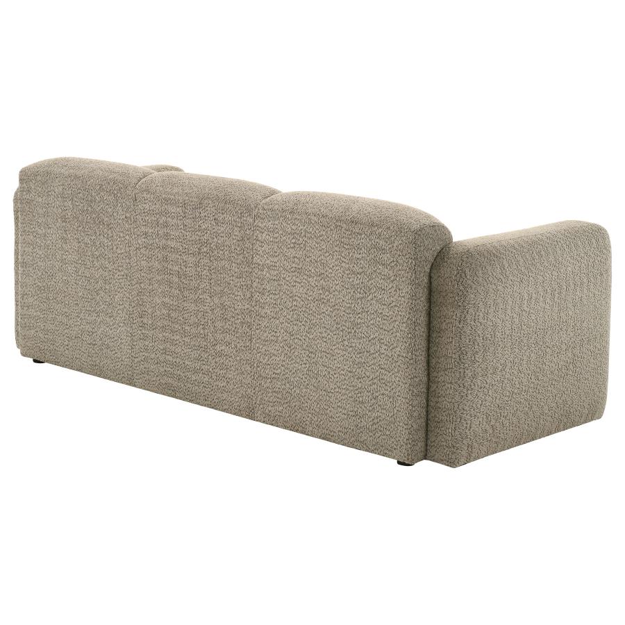 Dorset Fabric Upholstered Round Track Arm Sofa Brown - 509814