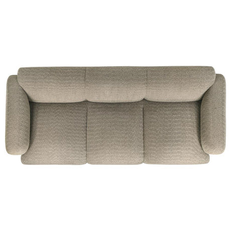 Dorset Fabric Upholstered Round Track Arm Sofa Brown - 509814