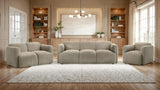 Dorset Fabric Upholstered Round Track Arm Sofa Brown - 509814