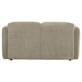Dorset Fabric Upholstered Round Track Arm Loveseat Brown - 509815