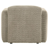 Dorset Fabric Upholstered Round Track Arm Accent Chair Brown - 509816
