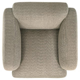 Dorset Fabric Upholstered Round Track Arm Accent Chair Brown - 509816