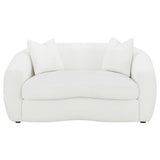 Isabella 2-piece Faux Sheepskin Upholstered Sofa Set Natural - 509871-S2