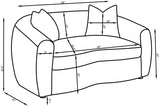 Isabella 2-piece Faux Sheepskin Upholstered Sofa Set Natural - 509871-S2
