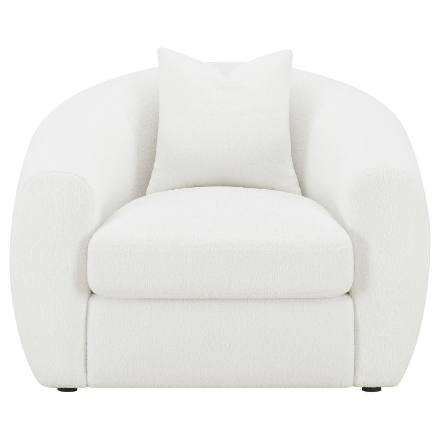 Isabella 3-piece Faux Sheepskin Upholstered Sofa Set Natural - 509871-S3