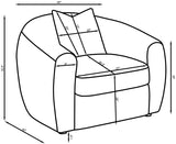 Isabella 3-piece Faux Sheepskin Upholstered Sofa Set Natural - 509871-S3