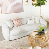 Isabella Faux Sheepskin Upholstered Sofa Natural - 509871