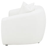 Isabella Faux Sheepskin Upholstered Loveseat Natural - 509872