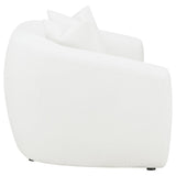 Isabella Faux Sheepskin Upholstered Loveseat Natural - 509872