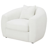 Isabella Faux Sheepskin Upholstered Accent Chair Natural - 509873