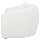 Isabella Faux Sheepskin Upholstered Accent Chair Natural - 509873