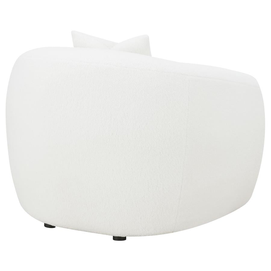 Isabella Faux Sheepskin Upholstered Accent Chair Natural - 509873
