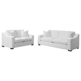 Ashlyn 2-piece Upholstered Sloped Arm Sofa Set White - 509891-S2